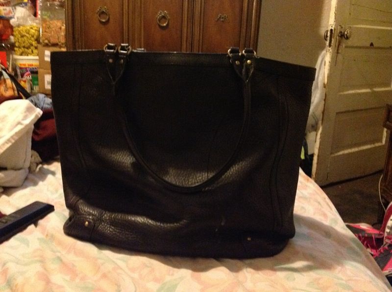 Leather cole haan purse