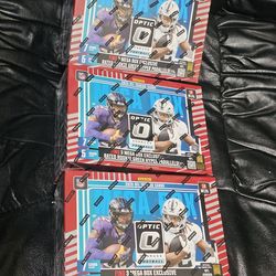 2025 Optic Mega Box Football! 3 Box Lot!  Green Hyper Parallels! New Sealed! Multiple Available!