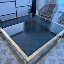 Bronze And Glass Luxurious Coffee Table 