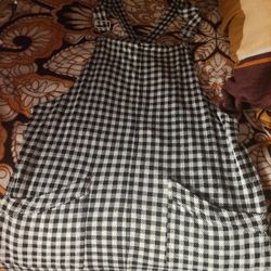 Checker Overall Dress 