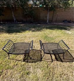 Ottomans. OW Lee Monterra. All iron design. Nice.
