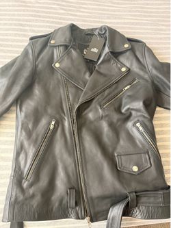 Black leather jacket