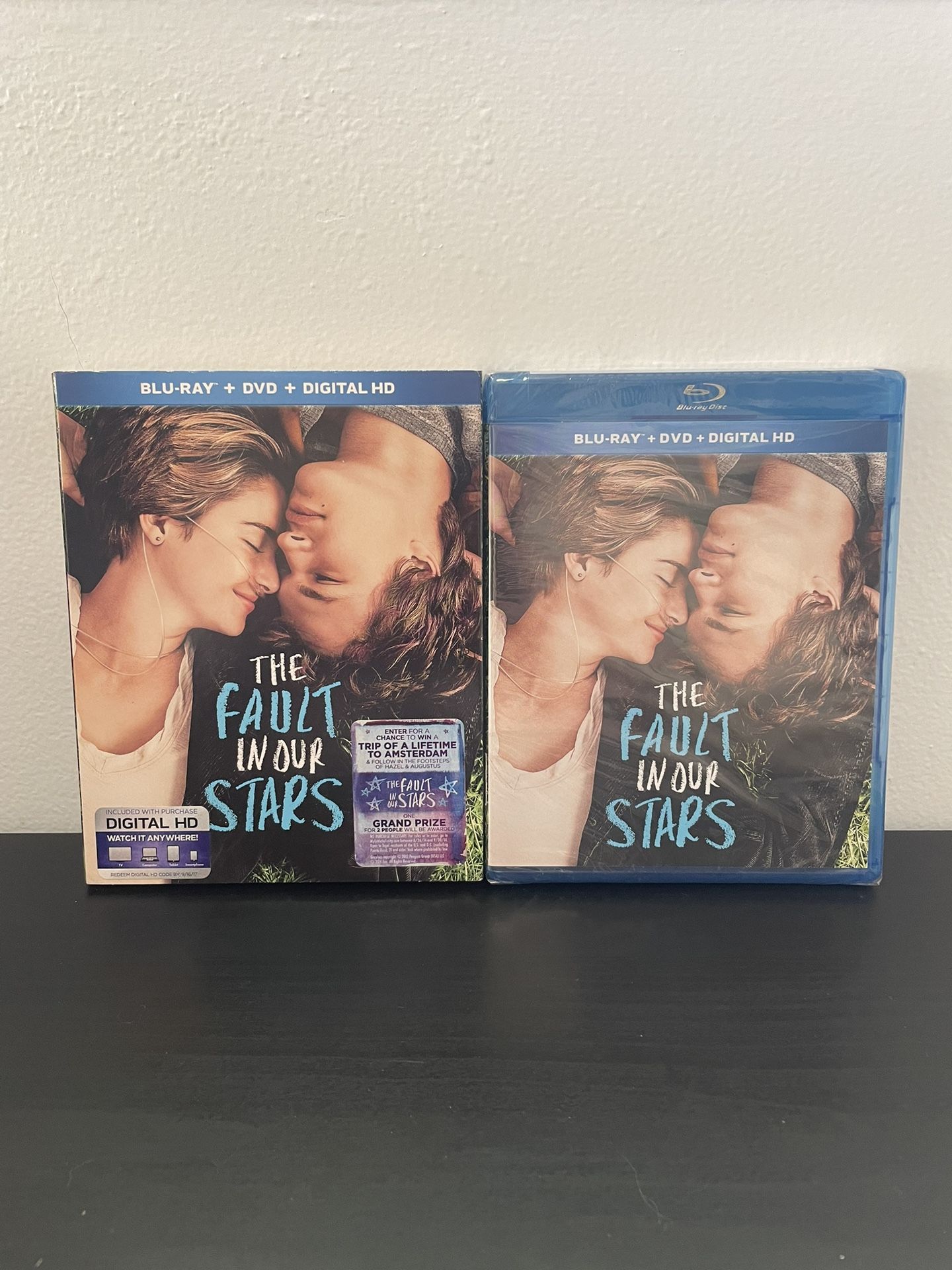 The Fault In Our Stars Blu Ray DVD Combo Pack NEW SEALED w/ SlipCover Movie 2014