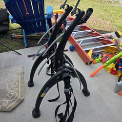Vehicle bike rack and stationary setup