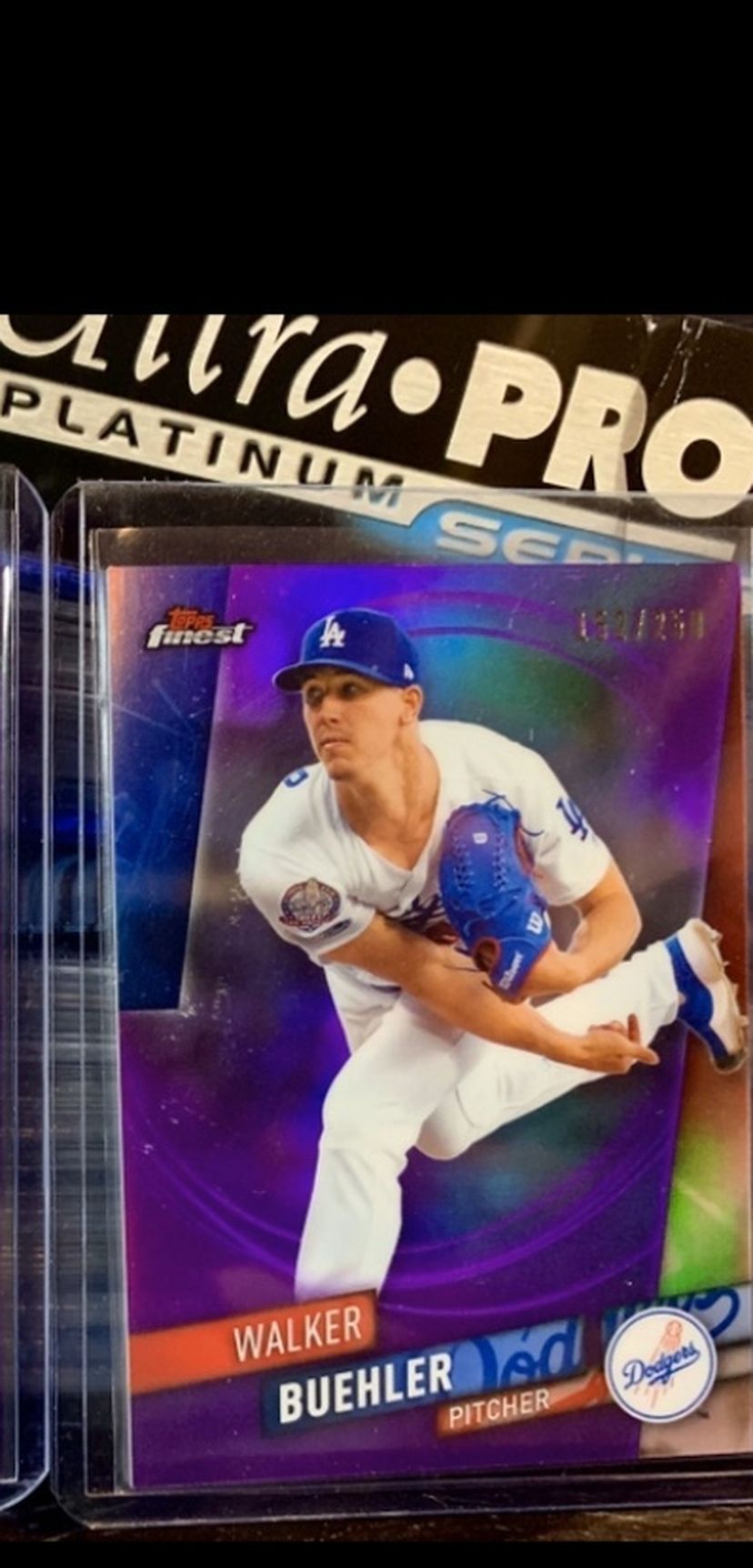 Walker Buehler Dodgers Purple Parallel Topps Finest. Baseball Cards. Make An Offer For One Or All.
