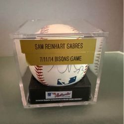 Sam Reinhart Sabres 7/11/14 Bisons Game Baseball 