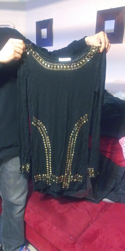 Black and gold dress