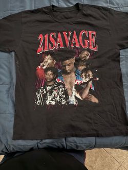 21 Savage Graphic T-Shirt – Size L – Hip Hop Streetwear
