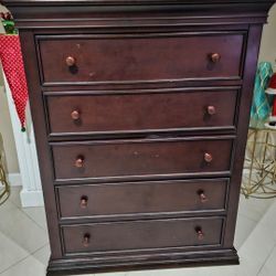 5 Drawer Cherry Wood Chest