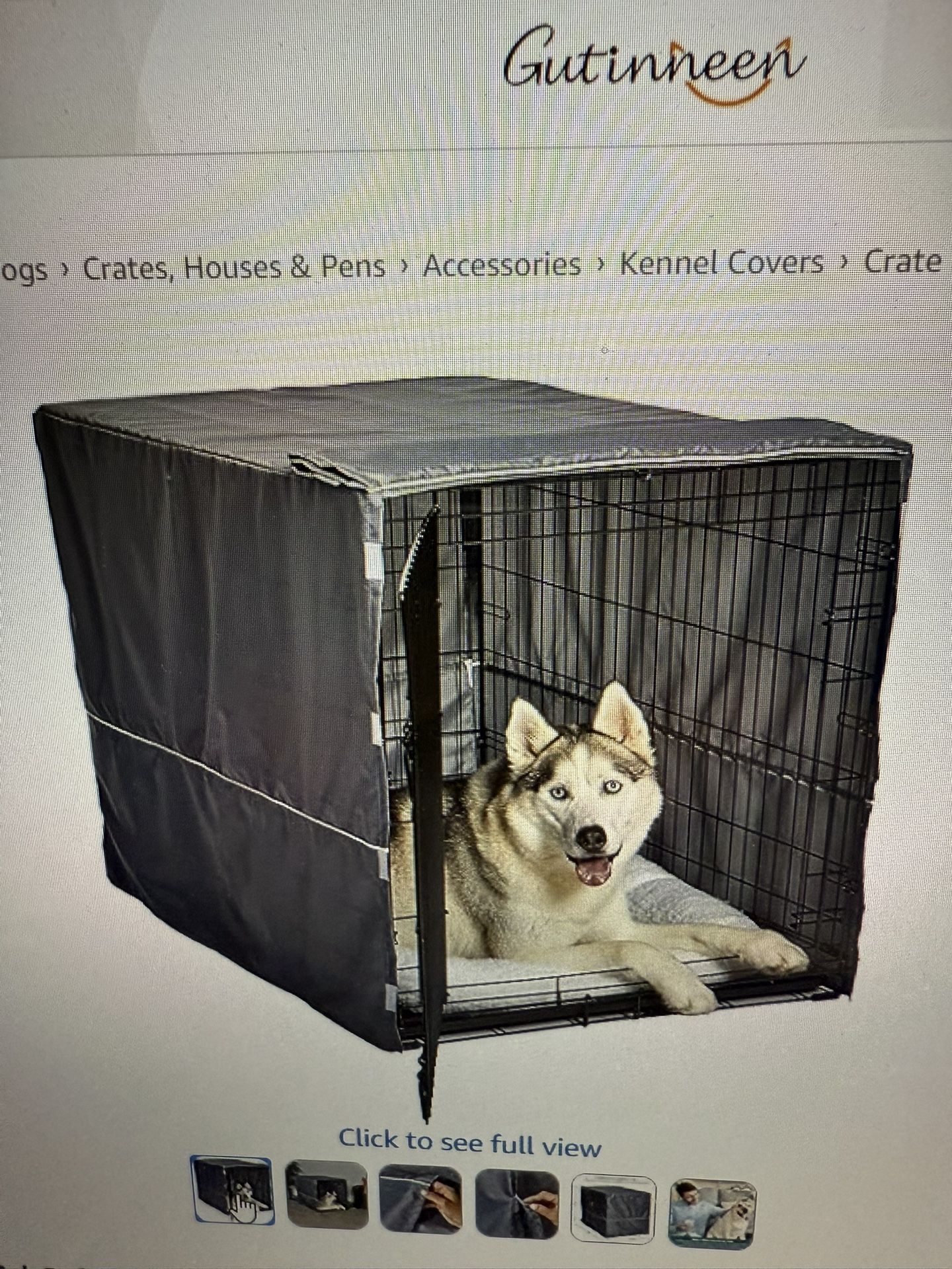 42” Dog Crate Cover