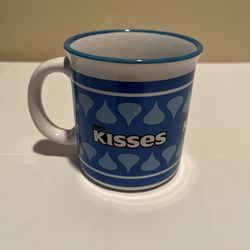 Hershey’s Mini Kisses Coffee Mug Blue White Galerie Collectible Chocolate Cup