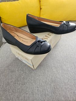 Navy LifeStride Jorge Wedge Pump size 10 M