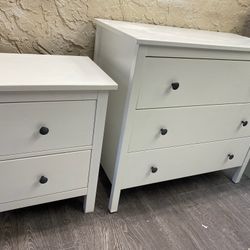 White Dresser And Nightstand - Local Delivery For A Fee - See My Items