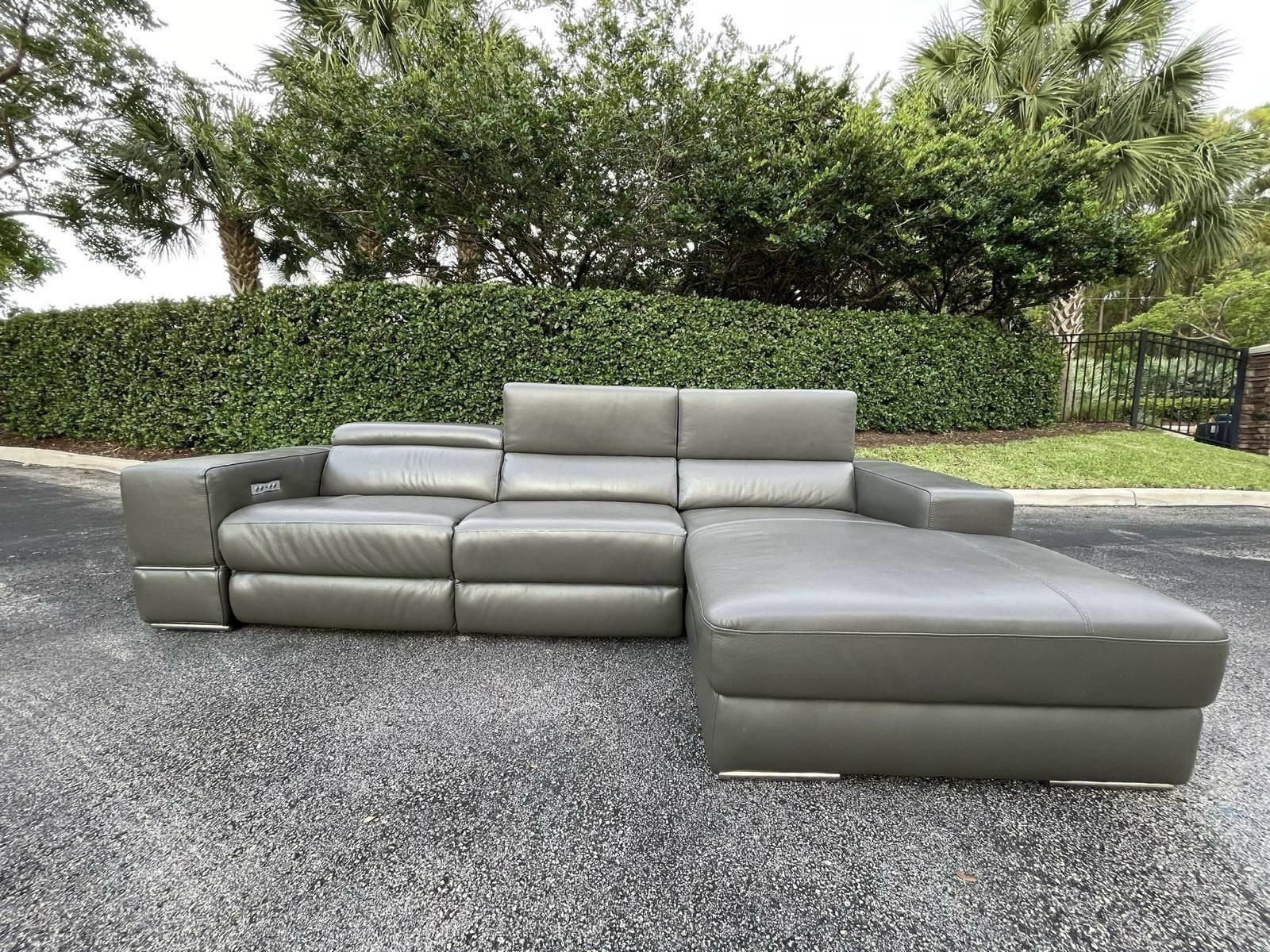 Couch/Sofa Sectional - Recliner - Leather - Gray - Delivery Available 🚛