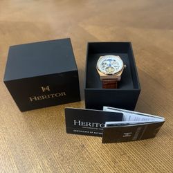Heritor Rose gold skeleton/ sun and moon automatic