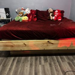 Wooden bed frame 