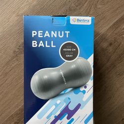 Bintiva Peanut Exercise Ball with Pump 45x90 CM Gray