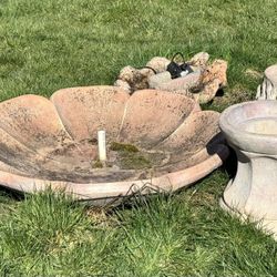 Shabby Chic Concrete Flower Fountain