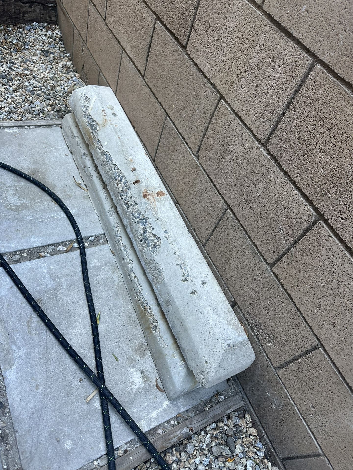 2 Concrete Parking Stops