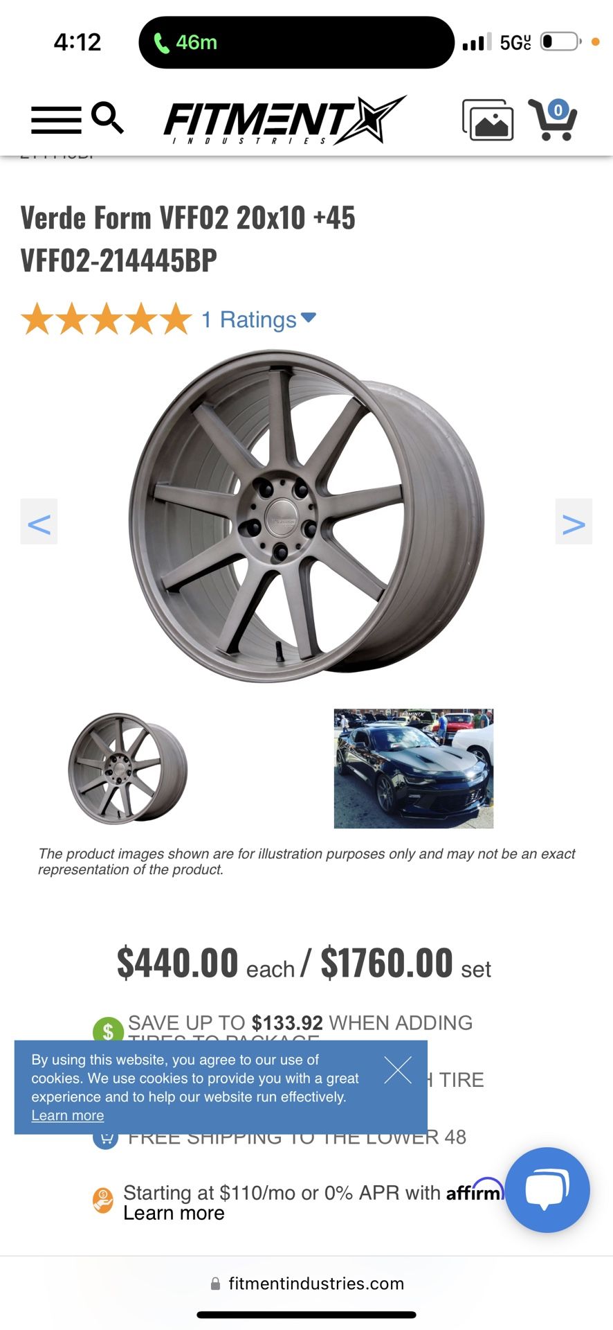 VERDE FORM 20 inch Rims 20 x 10.5