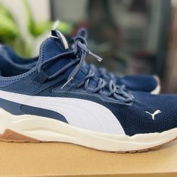 New mens Stride Exero Sneaker (Men) PUMA size 11US  Puma Navy-Warm White-Almond