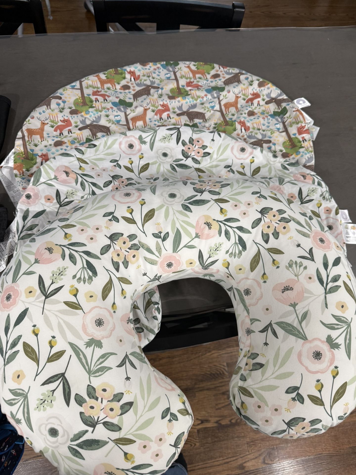 Boppy Pillow With Floral And Woodland Covers