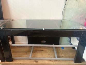Modern Black Glass Coffee Table Pickup Only