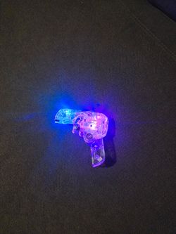 Mini Light-Up Lighter Gun Clear Plastic