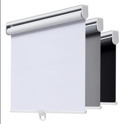 AOSKY Blackout Cordless Roller Shade 23"W X 72"H White
