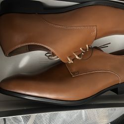 Perry Ellis Portfolio Men’s Brown Leather Dress Shoes Size 10.5 NEW