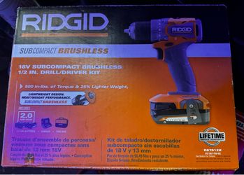 RIDGID 18V Subcompact Brushless Drill/Driver Kit