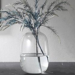 Virlwere Extra Large Clear Glass Vase Tall Floor Vase Tabletop Centerpiece Flower Vase for Long Stem Branch Artificial Plant Home Indoor Decoration (C