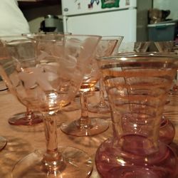 Antique 15 Set Champagne Glass Set