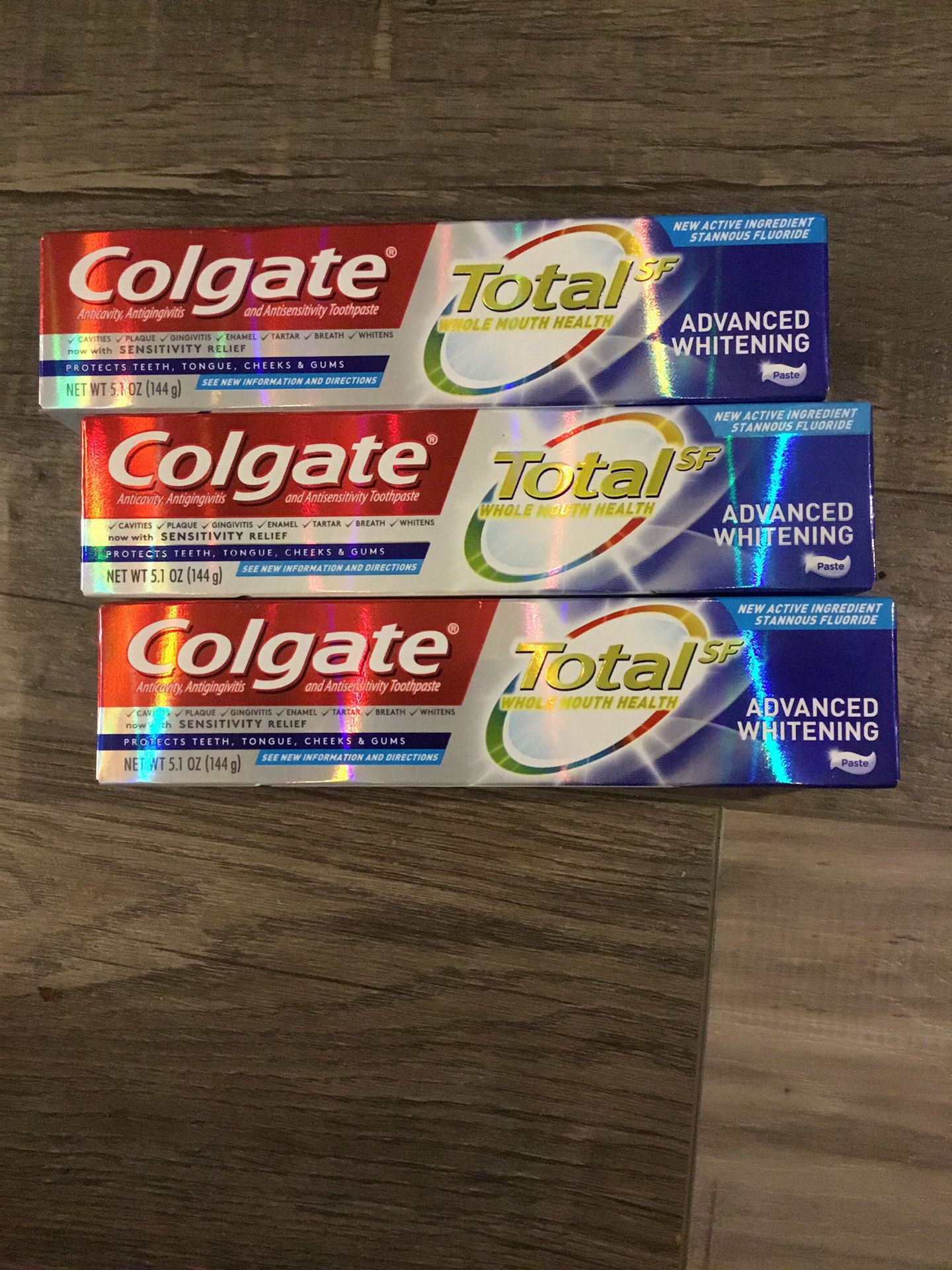 Colgate total SF advanced whitening toothpaste $2 each