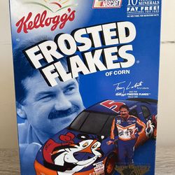 New Terry Labonte Signed NASCAR FROSTED FLAKES CEREAL BOX W/COA