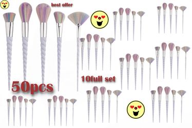 5pcs unicorn makeup brush set 10×