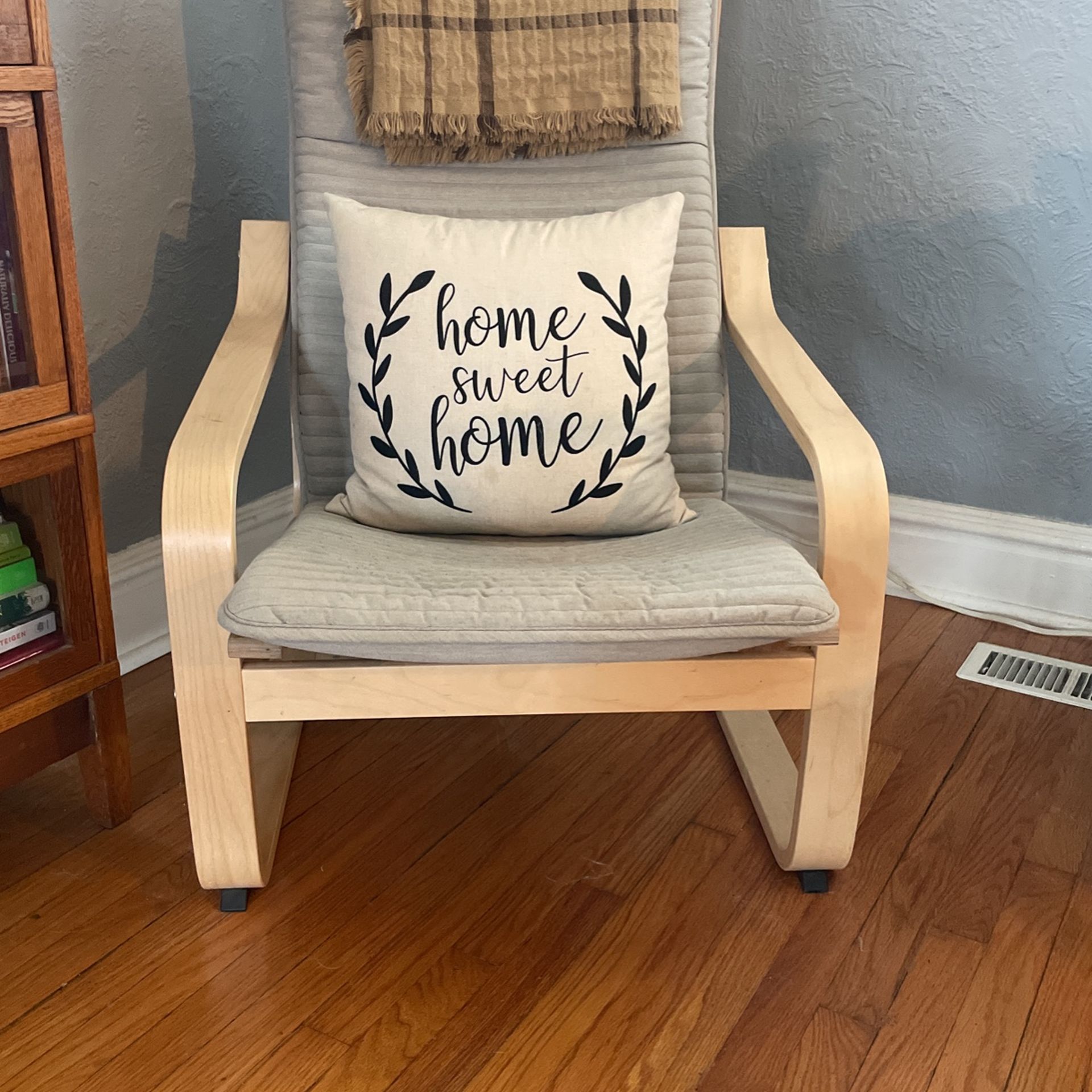 IKEA Chair - Neutral Grey Cushion -Very Comfortable