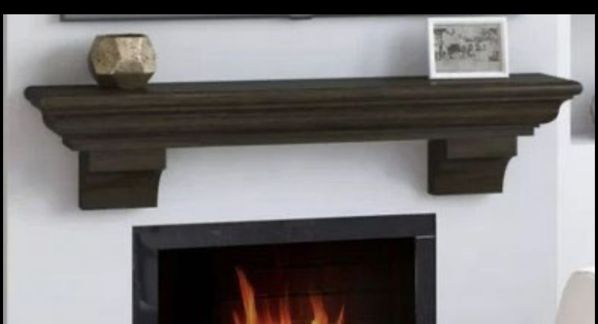 60" Solid Wood Fireplace Shelf Mantel - NEW In Original Box!