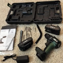 PROSTOMER brushless cordless drill with two batteries 21V / 2AH and charger/ see description 👍👍