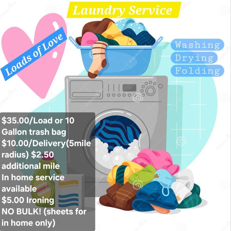 Laundry, Wash, Dry, Iron, Fold