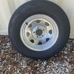 New 205-75-15inch  trailer tire, 8-pky, With 5-lug galvanizedrims.$160each
