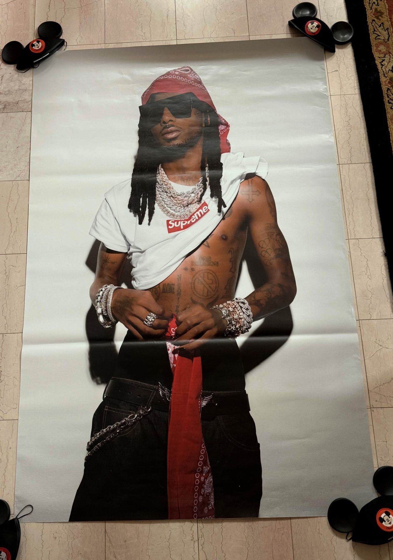 BRAND NEW Supreme Playboy Carti Wheatpaste Poster Large 6 X 4 FT