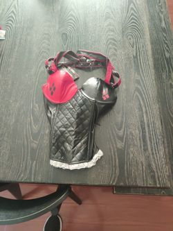 Harley Quinn Faux Leather Corsette