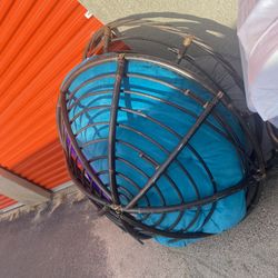 Futon Gray Chair And Cushion 