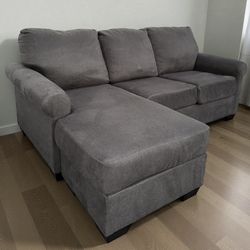 GREY SECTIONAL COUCH SOFA 
