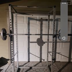 Valor fitness squat rack n weights