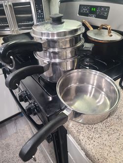 Saladmaster 8" Double Broiler Steamer w/Lid Stainless Steel Pots
