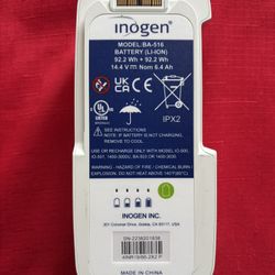 Inogen Extended (16-cell) Battery - for the Inogen One G5/Inogen Rove 6 - Up to 12 hours, 45 minutes of battery life on setting 1. weight 2.18 lbs. 