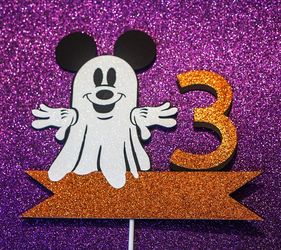 Cake topper Mickey/Minnie ghost for Halloween party