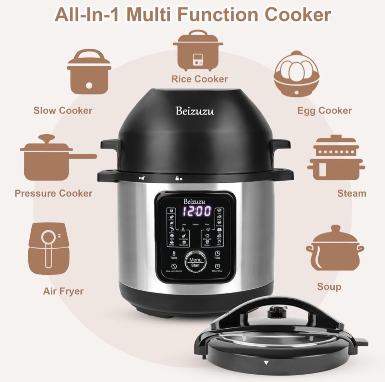 Air Fryer Combo: Quart in Electric Pressure Cooker with Air